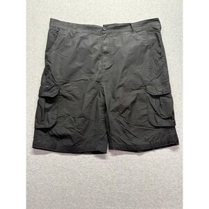 Airwalk Mens Black Cargo Shorts Size 44 Cotton Utility Multi Pocket Casual